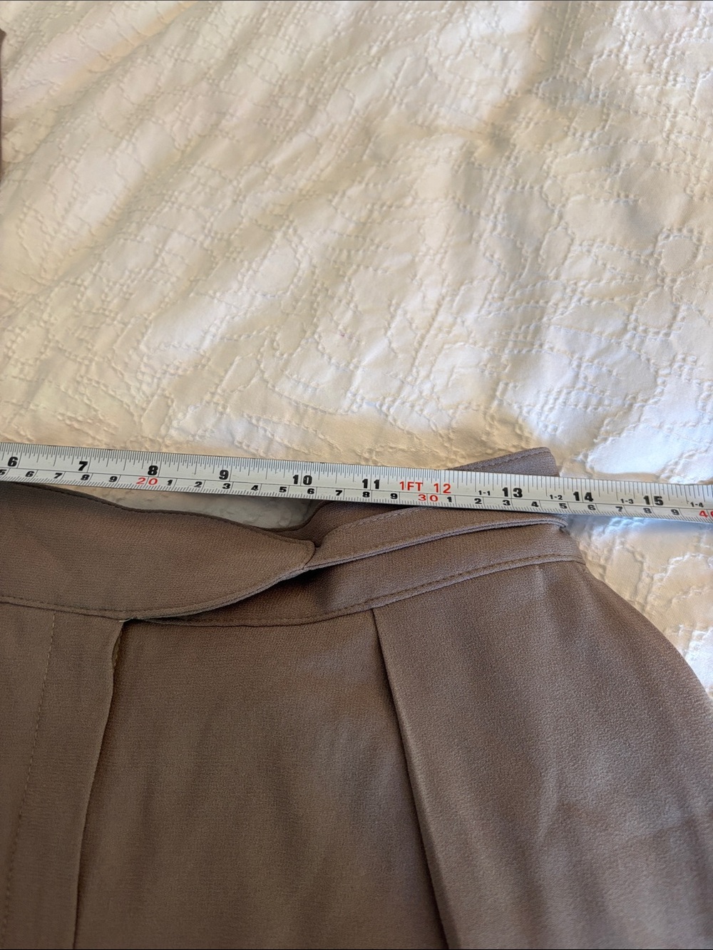Babaton Cohen Wrap Pants Taupe Triacetate Wide Leg High Rise Mid  2000's Size 8 - Picture 11 of 14